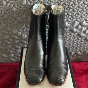 Gucci Goatskin Hills Logo Ankle Boots 'Black' Size: 37.5 (Size: 7.5)